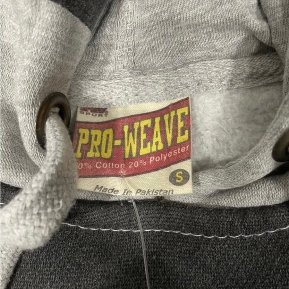 NWT Pro Weave Unisex Harvard University Gray Striped Hoodie Size S - Picture 6 of 9